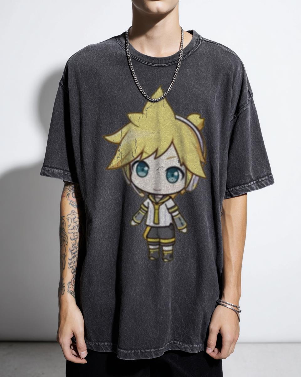 Kagamine Len Chibi Vocaloid Anime T-Shirt - Project Sekai Miku Fan Tee