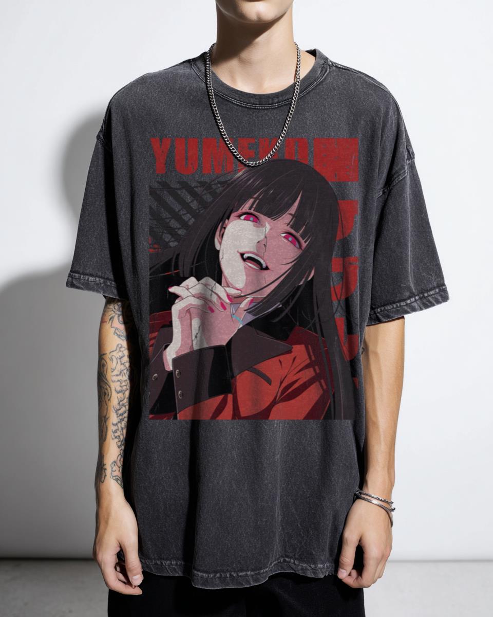 Kakegurui Yumeko Jabami Anime Girl T-Shirt - Manga Waifu Fan Art