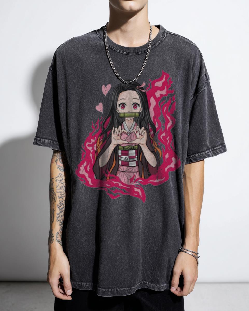 Kamado Nezuko Demon Slayer Anime T-Shirt - Kimetsu No Yaiba Manga Fan Art Unisex