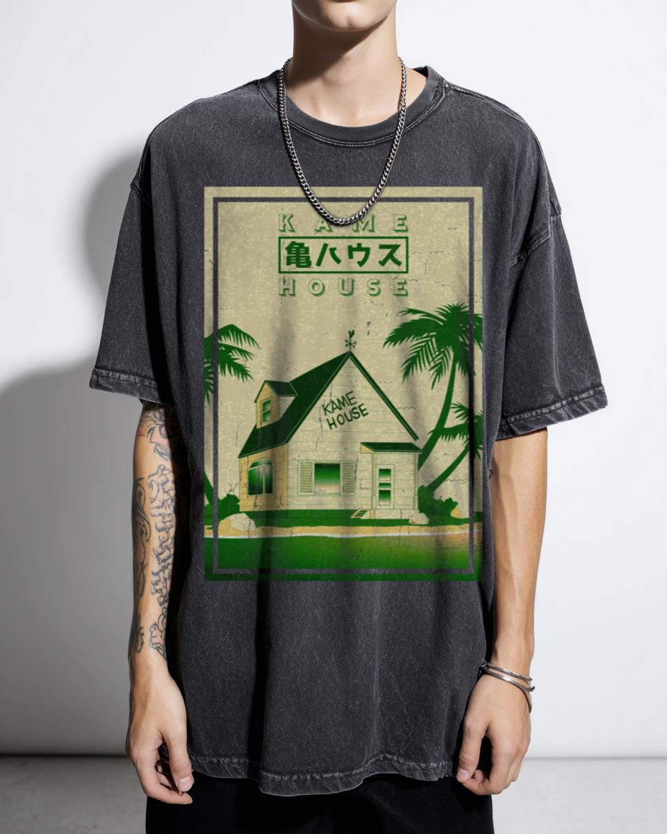 Kame House Dragon Ball Z Anime T-Shirt - Roshi Goku Manga Fan Tee