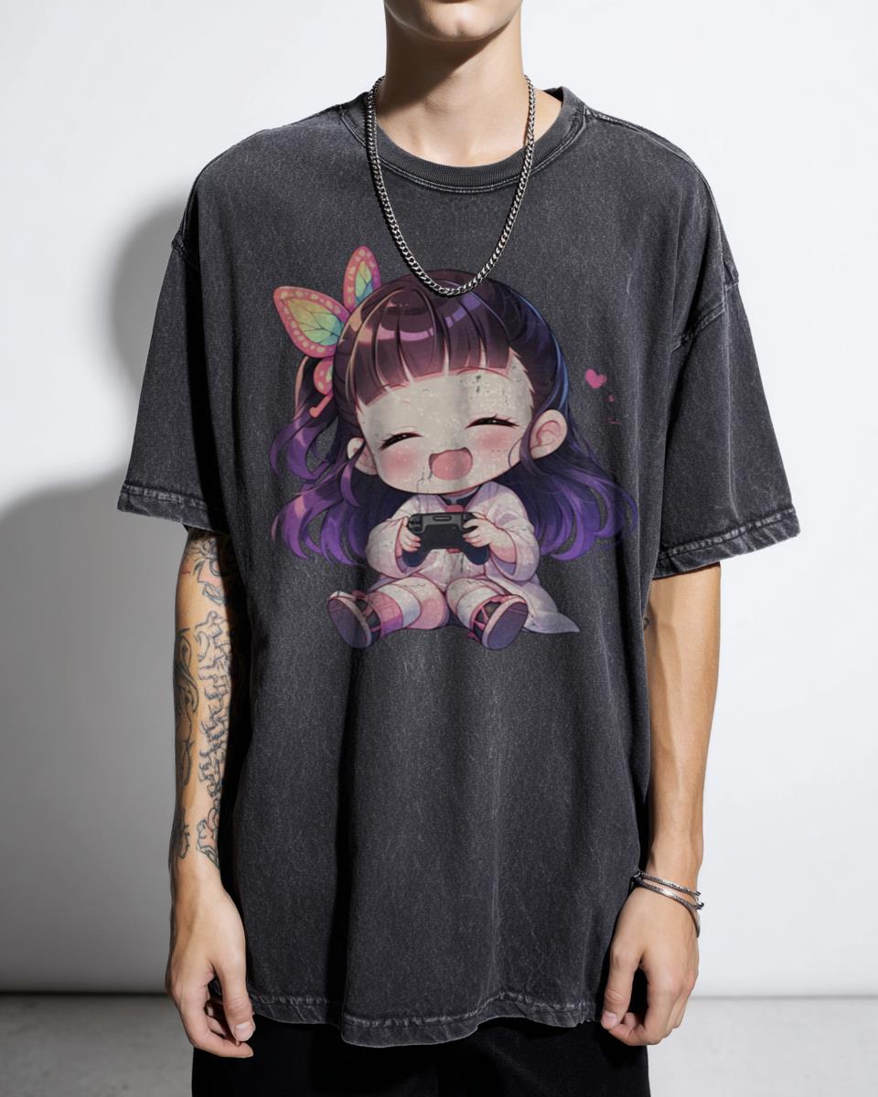 Kanao Tsuyuri Chibi Demon Slayer T-Shirt - Serene Gaming Controller Anime