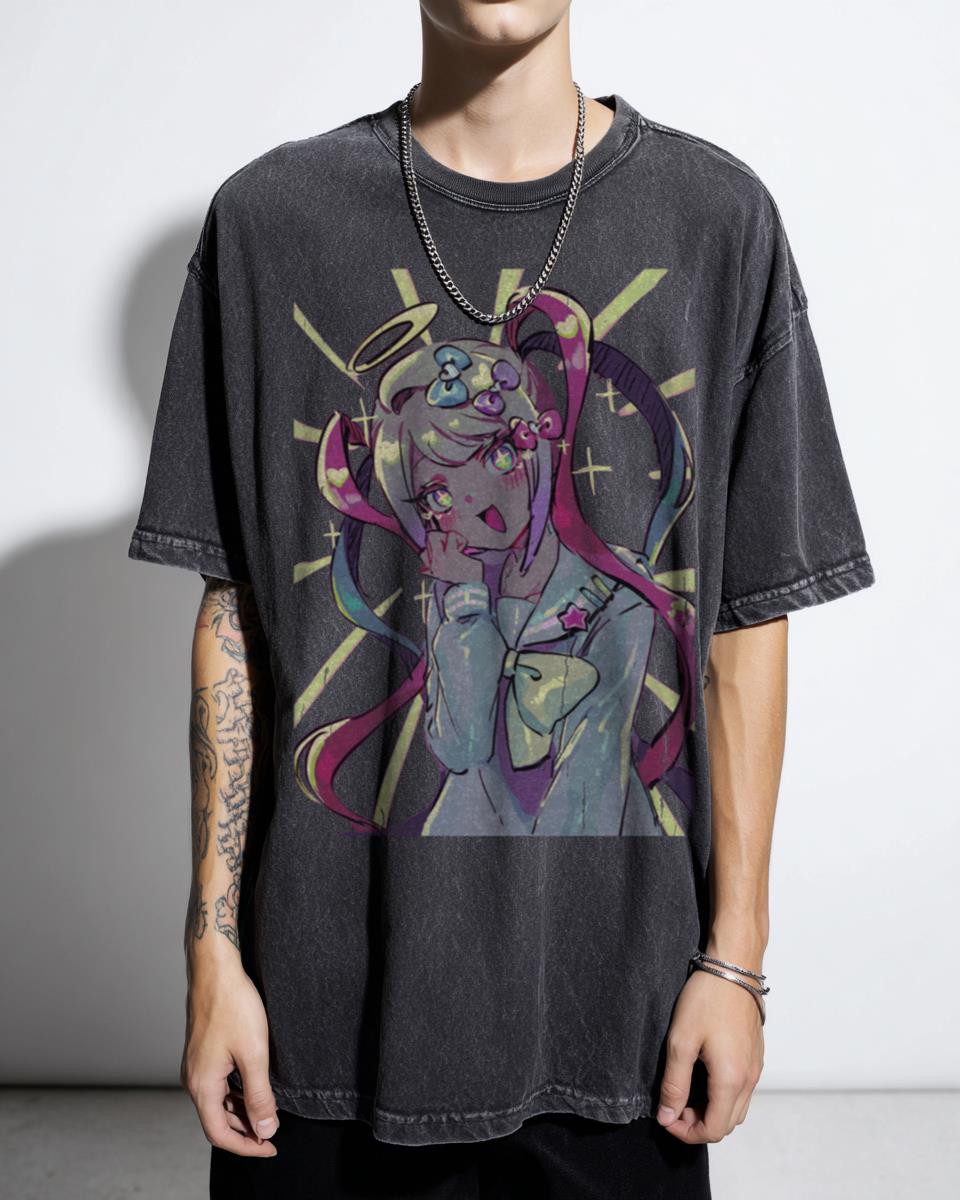 Kangel Needy Streamer Overload Anime T-Shirt - Vtuber Game Fan Art Tee