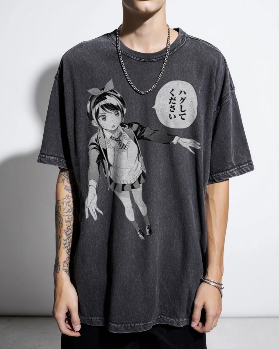 Kanojo Okarishimasu 'Hug Me' Rent-A-Girlfriend Anime T-Shirt - Manga Romantic Comedy Fan Tee Unisex