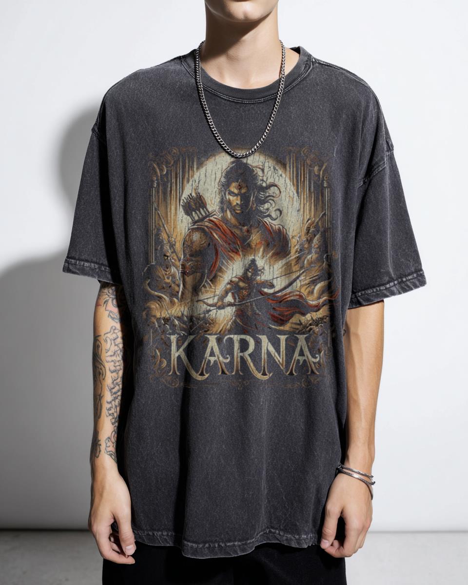 Karna Vasusena T-Shirt | Mahabharata Hindu Mythology God Tee