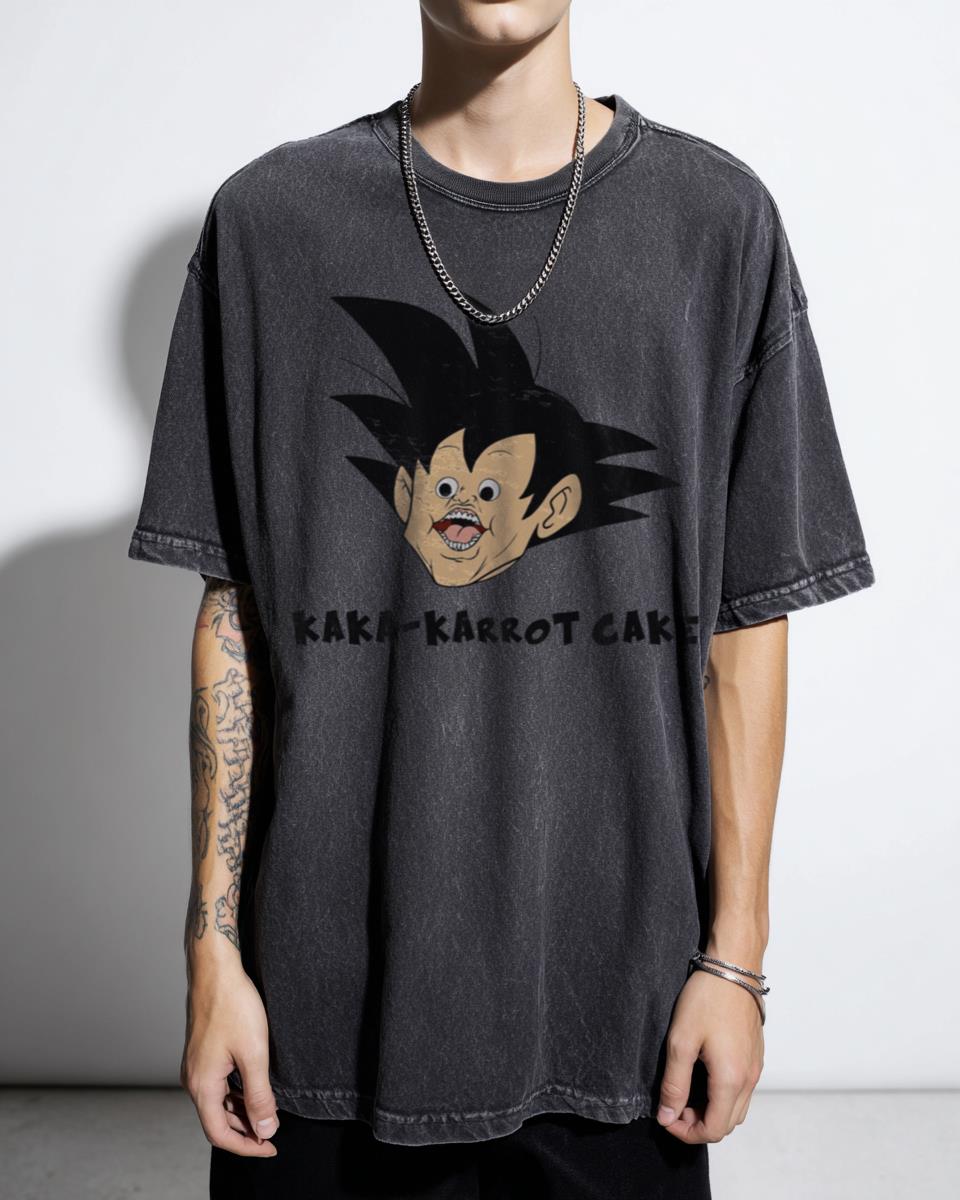 Karrot Cake T-Shirt | Funny DBZ Kakarot Anime Parody Tee