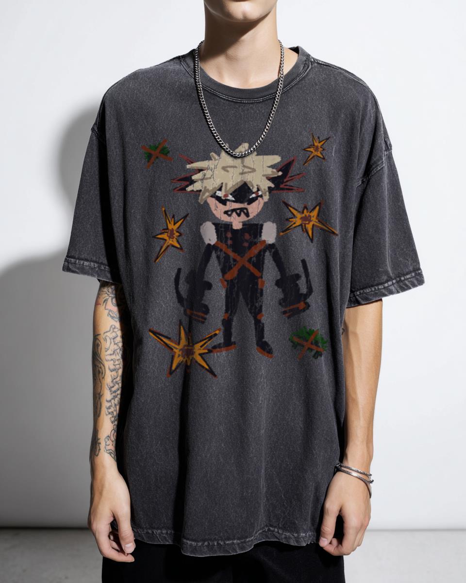 Katsuki Bakugo My Hero Academia Anime T-Shirt - BNHA Manga Art