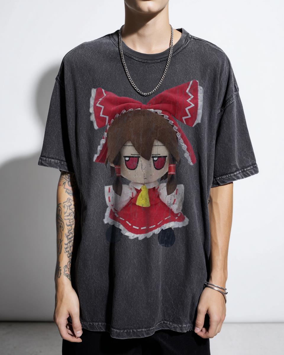 Kawaii Anime 'Reimu Fumo' Touhou Plushie T-Shirt - Cute Reimu Hakurei Meme