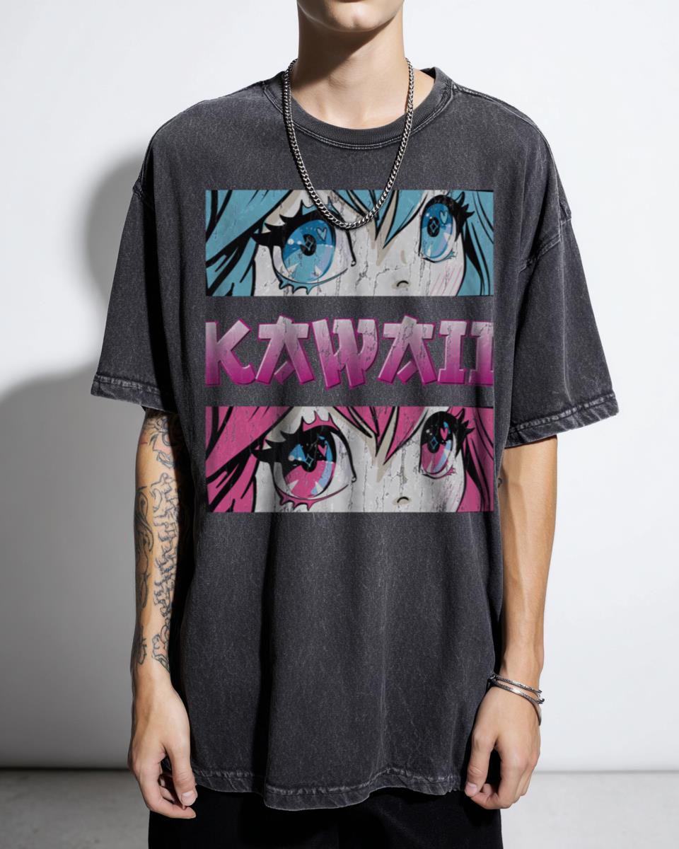 Kawaii Anime Style Cute Eyes T-Shirt - Adorable Japanese Manga Art Unisex Tee