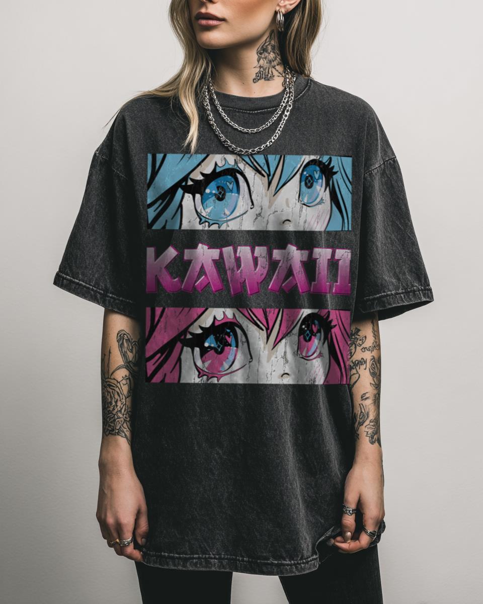 Kawaii Anime Style Cute Eyes T-Shirt – Adorable Japanese Manga Art Unisex Tee