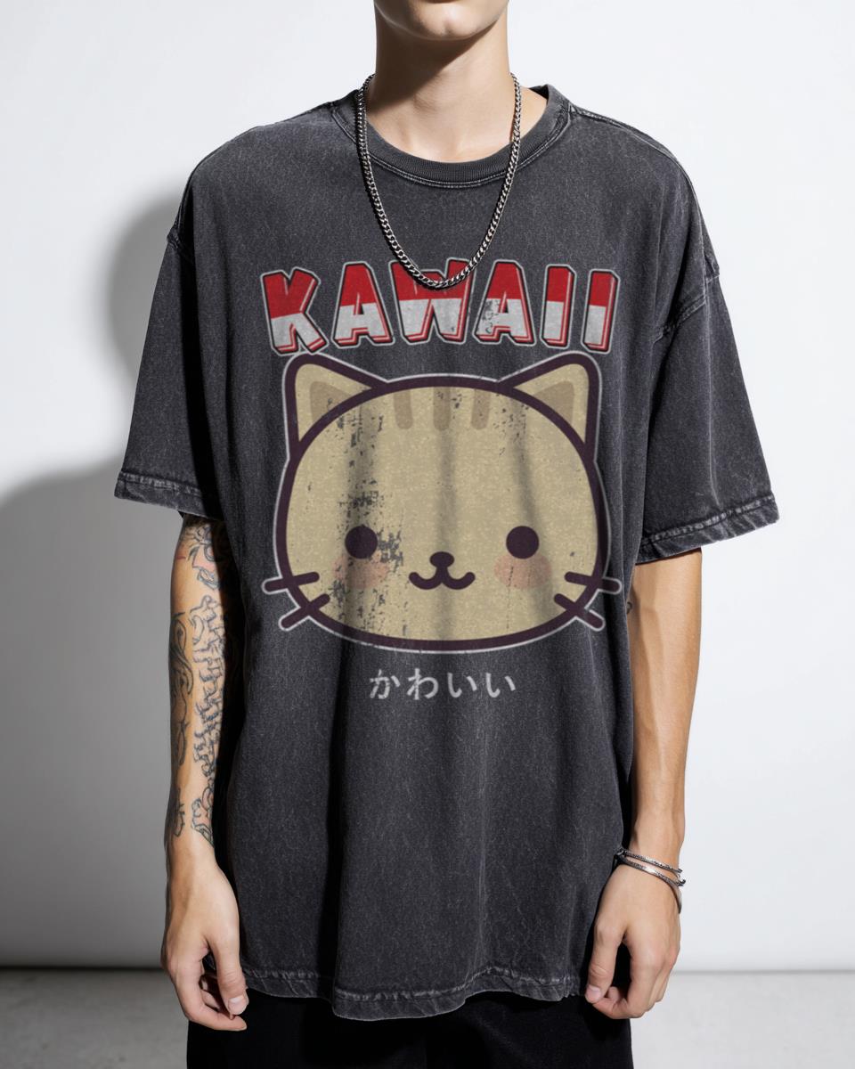 Kawaii Cat T-Shirt | Cute Japanese Kitten Anime Fan Tee