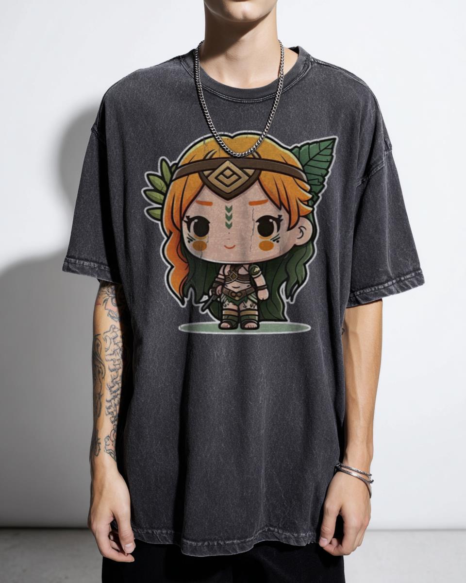 Kawaii Chibi Girl Superhero Warrior T-Shirt - Anime Fan Women