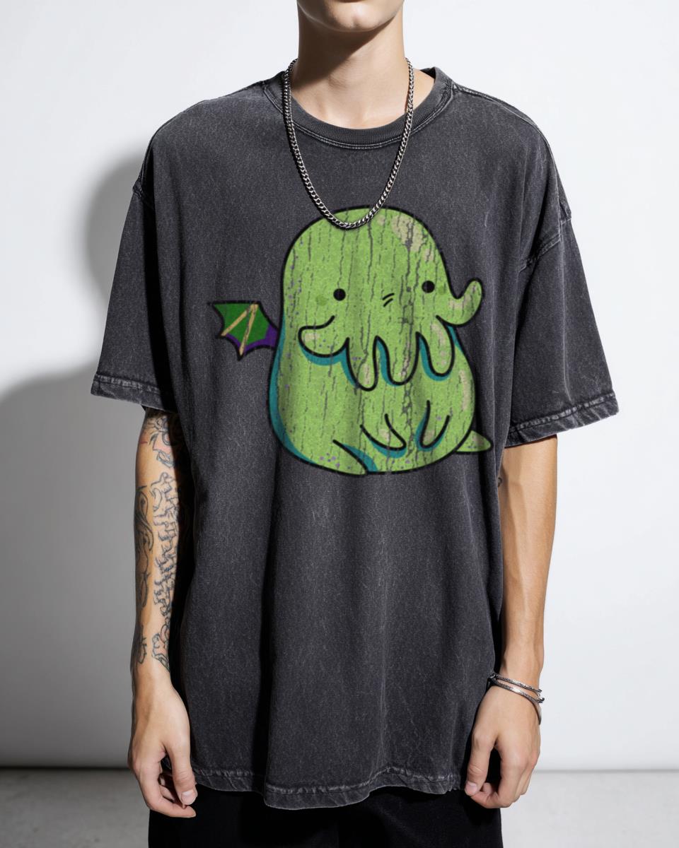 Kawaii Cthulhu T-Shirt | Cute Mythical Creature Funny Art Tee