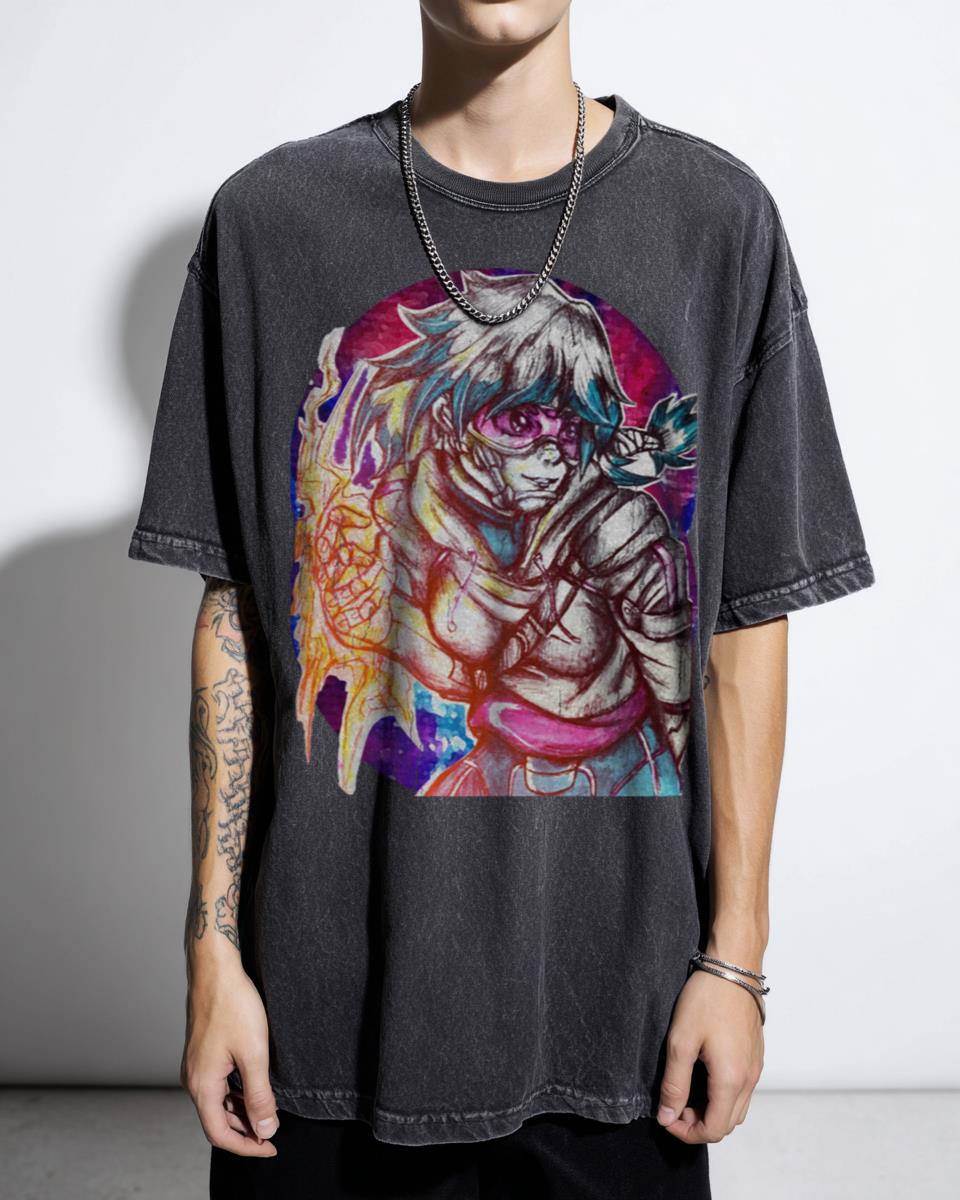 Kawaii Cyberpunk Anime Girl T-Shirt - Futuristic Japanese Manga Aesthetic Women's