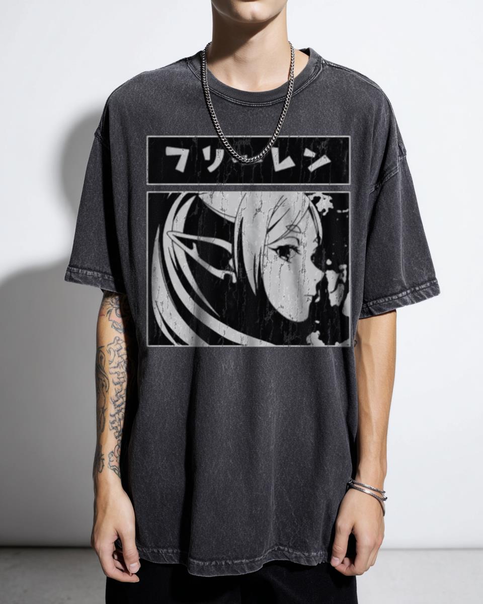 Kawaii Frieren Sousou No Frieren Anime T-Shirt - Chibi Character Fanart