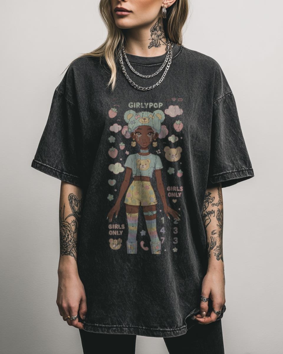 Kawaii Girlypop Anime Girl Cute Cartoon Graphic Tee