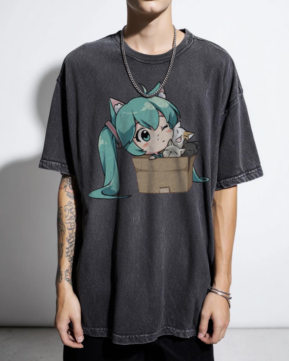 Kawaii Hatsune Miku Chibi Anime T-Shirt - Vocaloid Fan Art Unisex