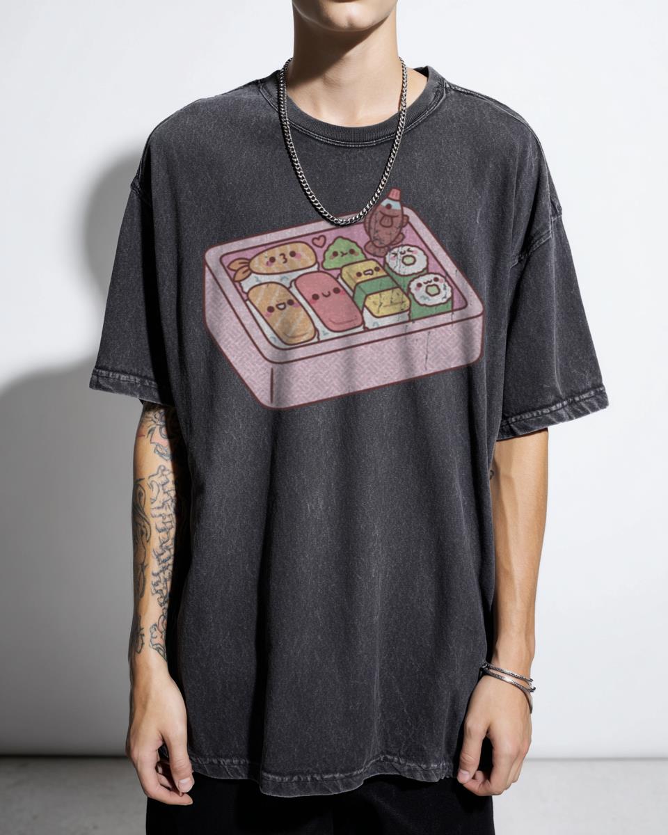 Kawaii Japanese Bento Box Sushi T-Shirt - Cute Food Lover Gift