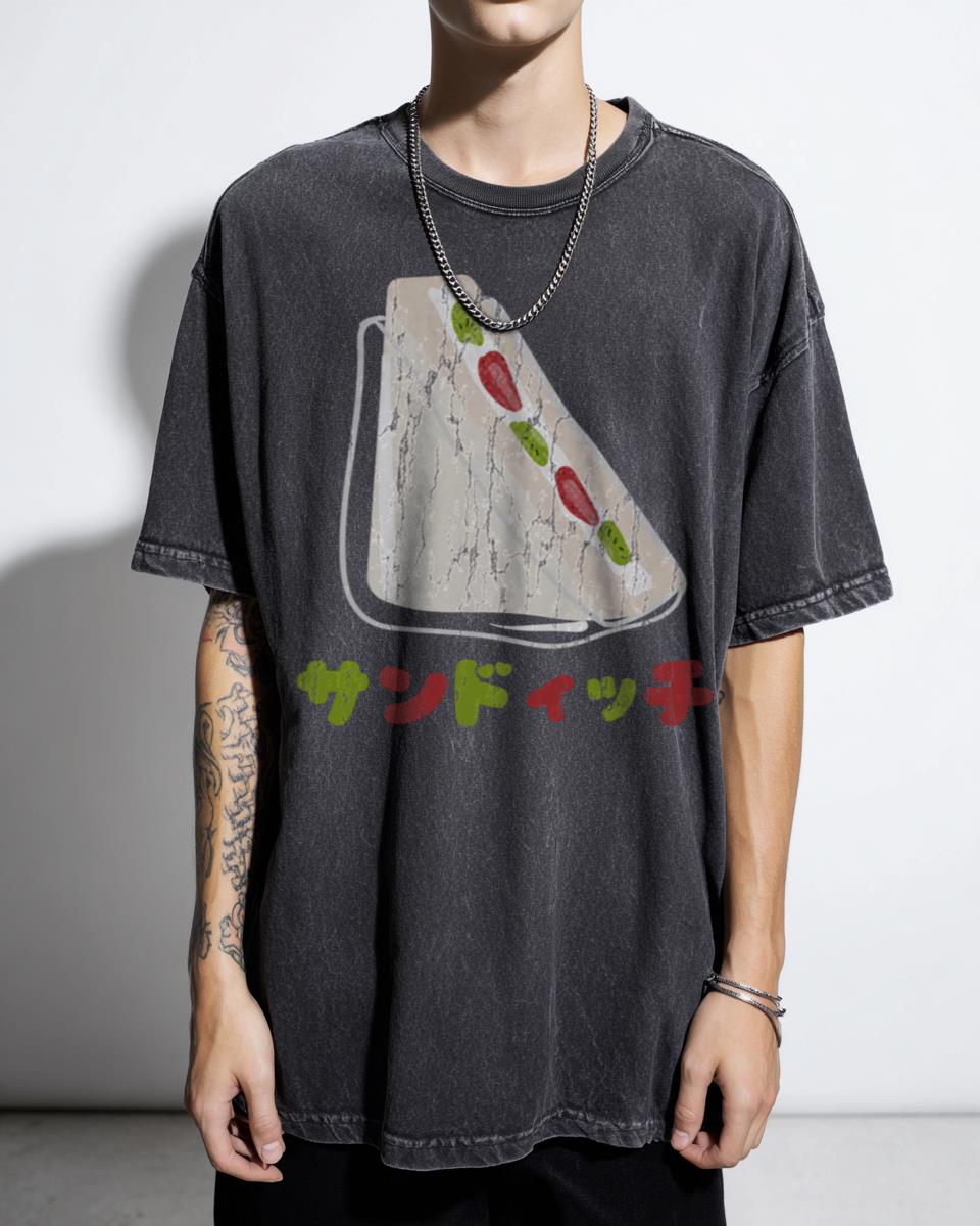Kawaii Japanese Manga Art Sandwich Foodie T-Shirt - Cute Cafe Fruit Snack
