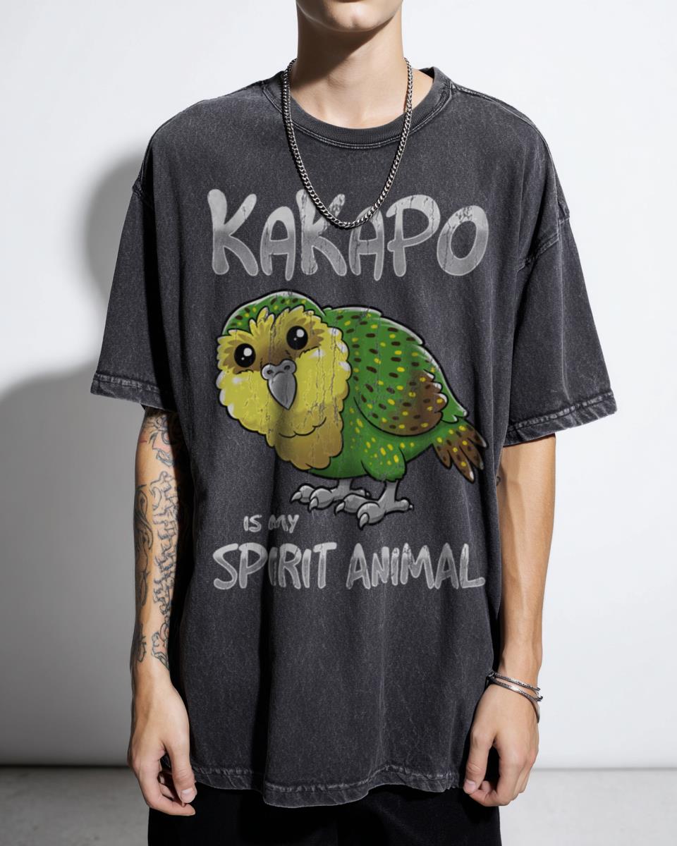 Kawaii Kakapo Spirit Animal Chibi Cartoon T-Shirt - Funny Bird Lover Gift