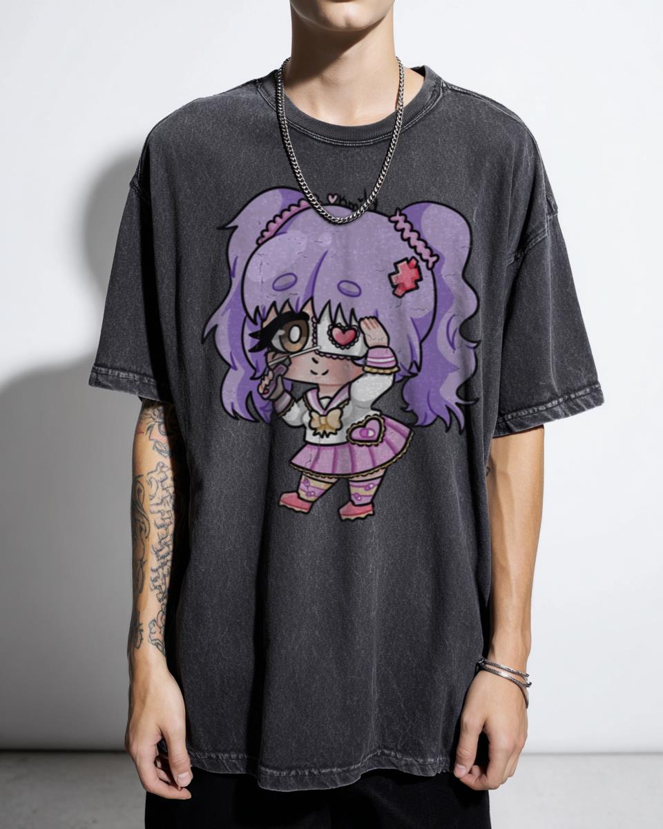 Kawaii Menhera Magical Girl Anime T-Shirt - Cute Pastel Japanese Style