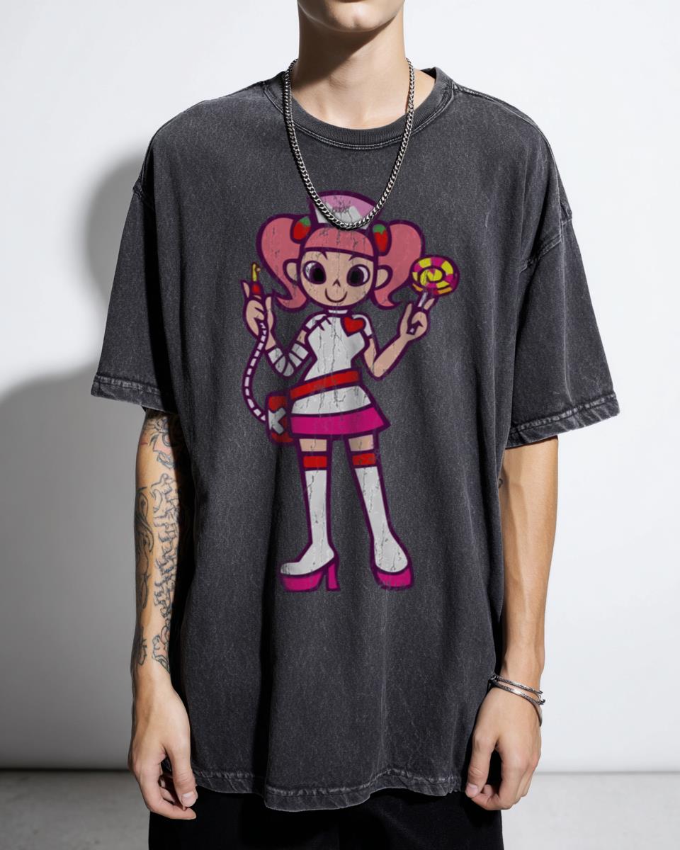 Kawaii Milk Pop'n Music 8 Anime T-Shirt - Cute Pink Girl Character Unisex