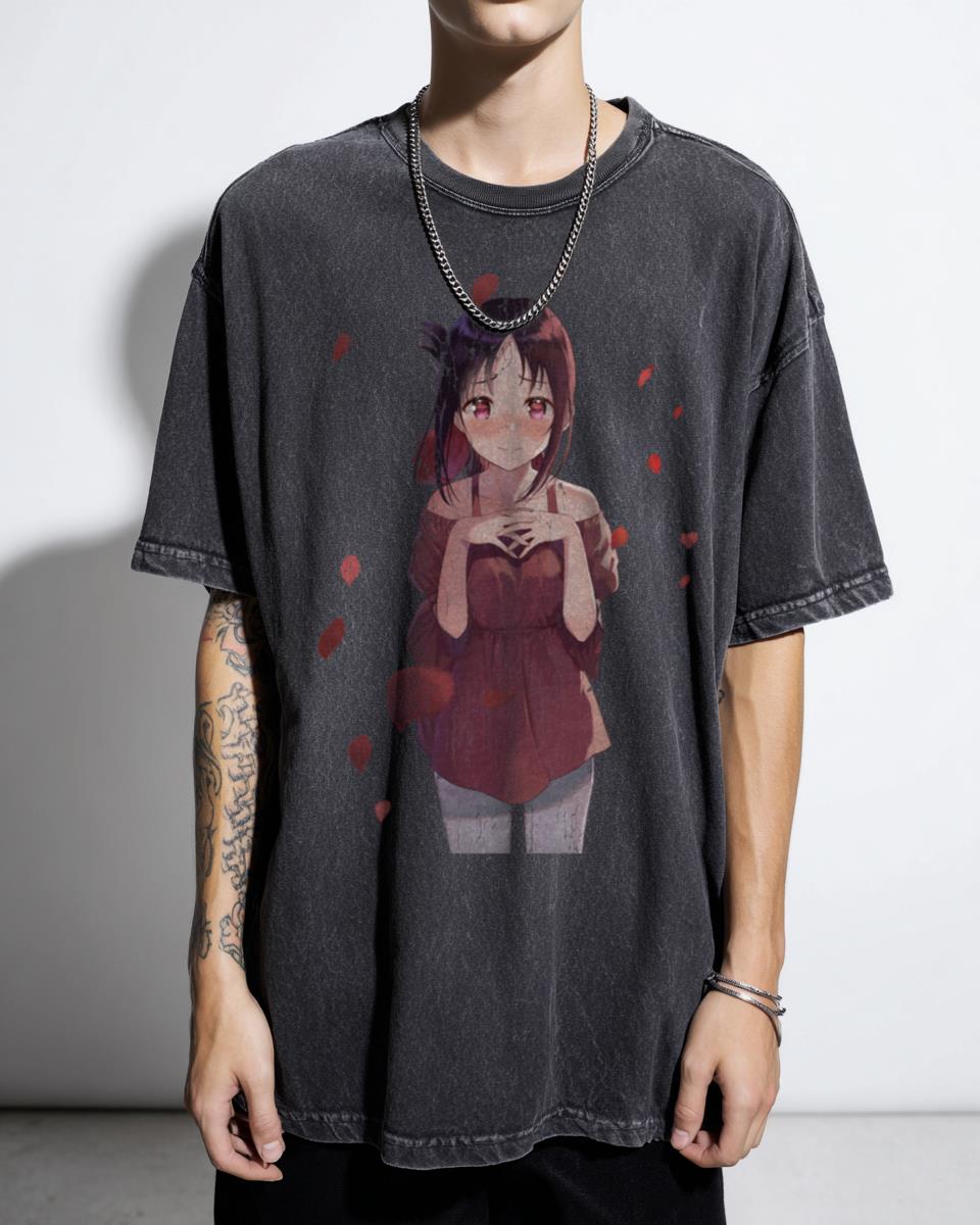 Kawaii Neko Kaguya Shinomiya Waifu T-Shirt - Kaguya-sama Love Is War Anime Fan Apparel