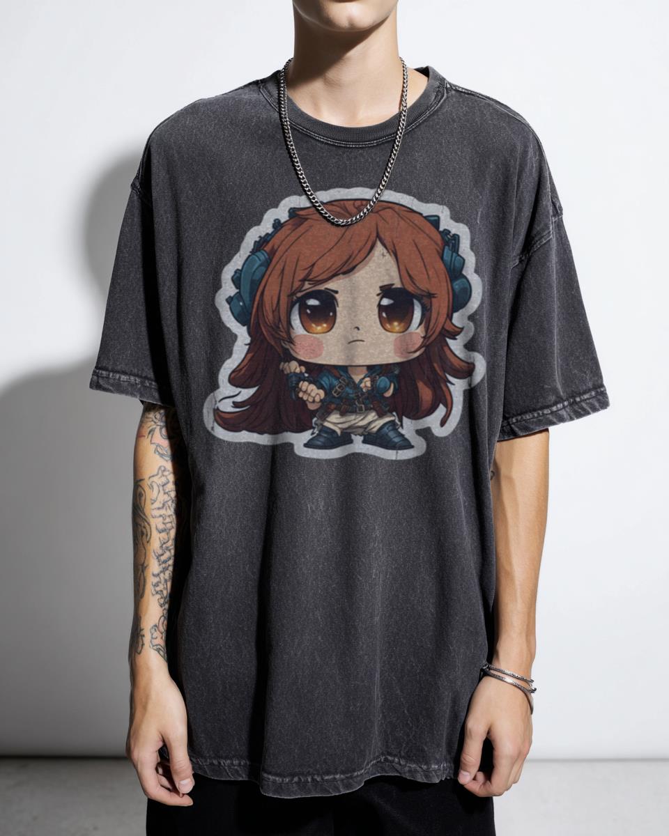 Kawaii Oshi No Ko Chibi Ai & Ruby Hoshino Art T-Shirt - Anime Fan Gift