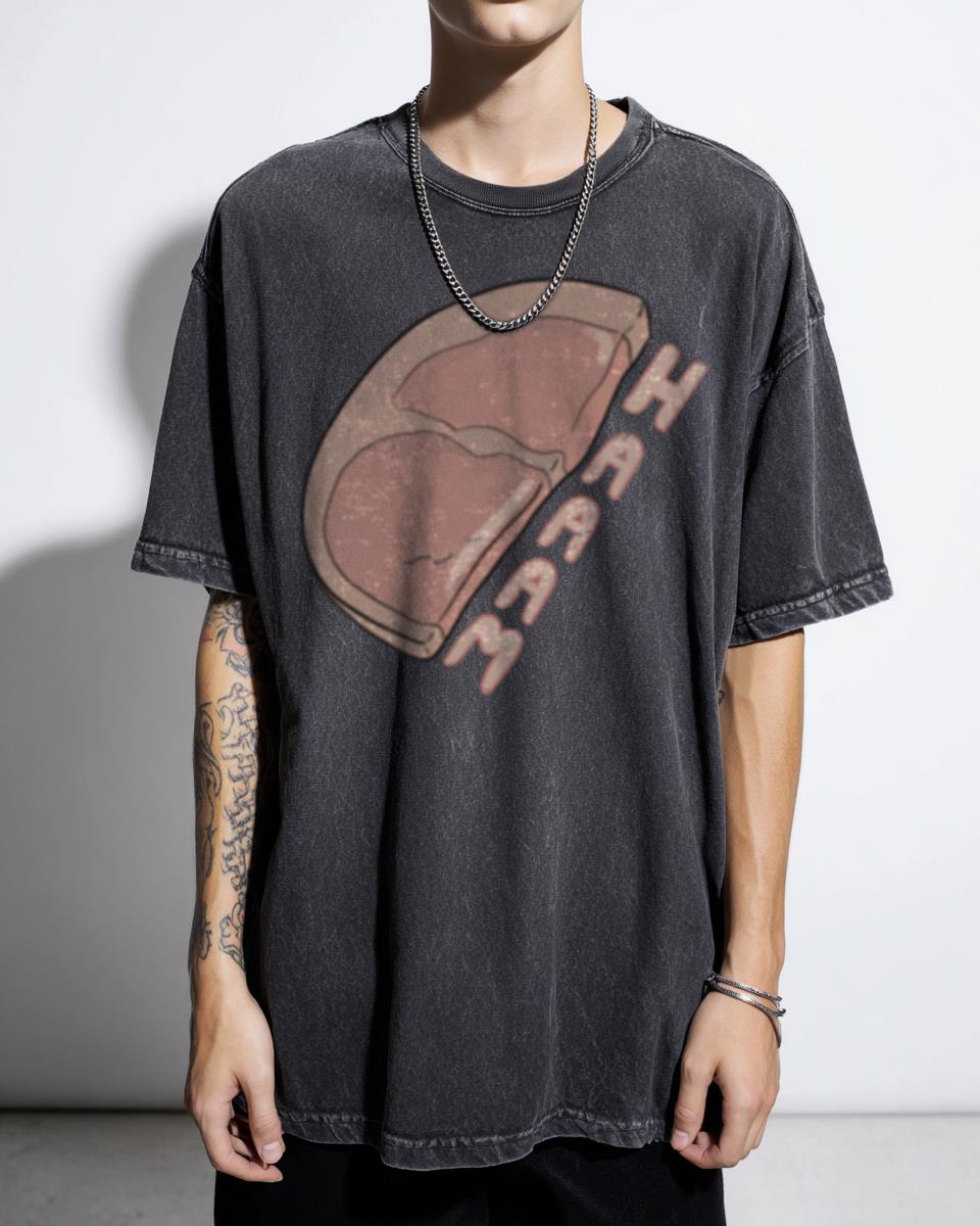 Kawaii Ponyo HAAAM! Studio Ghibli Anime T-Shirt - Cute Foodie Fan