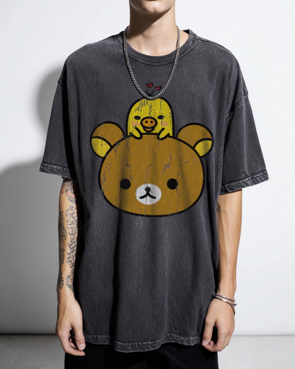 Kawaii Rilakkuma & Kiiroitori Friends Anime T-Shirt - Japanese Cute Bear