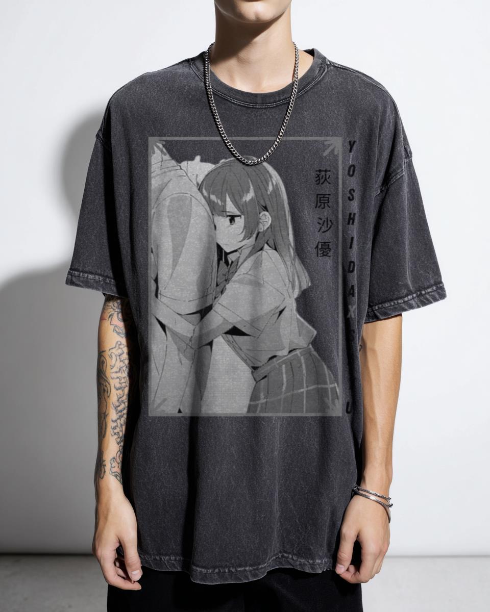 Kawaii Sayu Ogiwara Anime Graphic T-Shirt - Higehiro Waifu Fan Apparel for Otaku