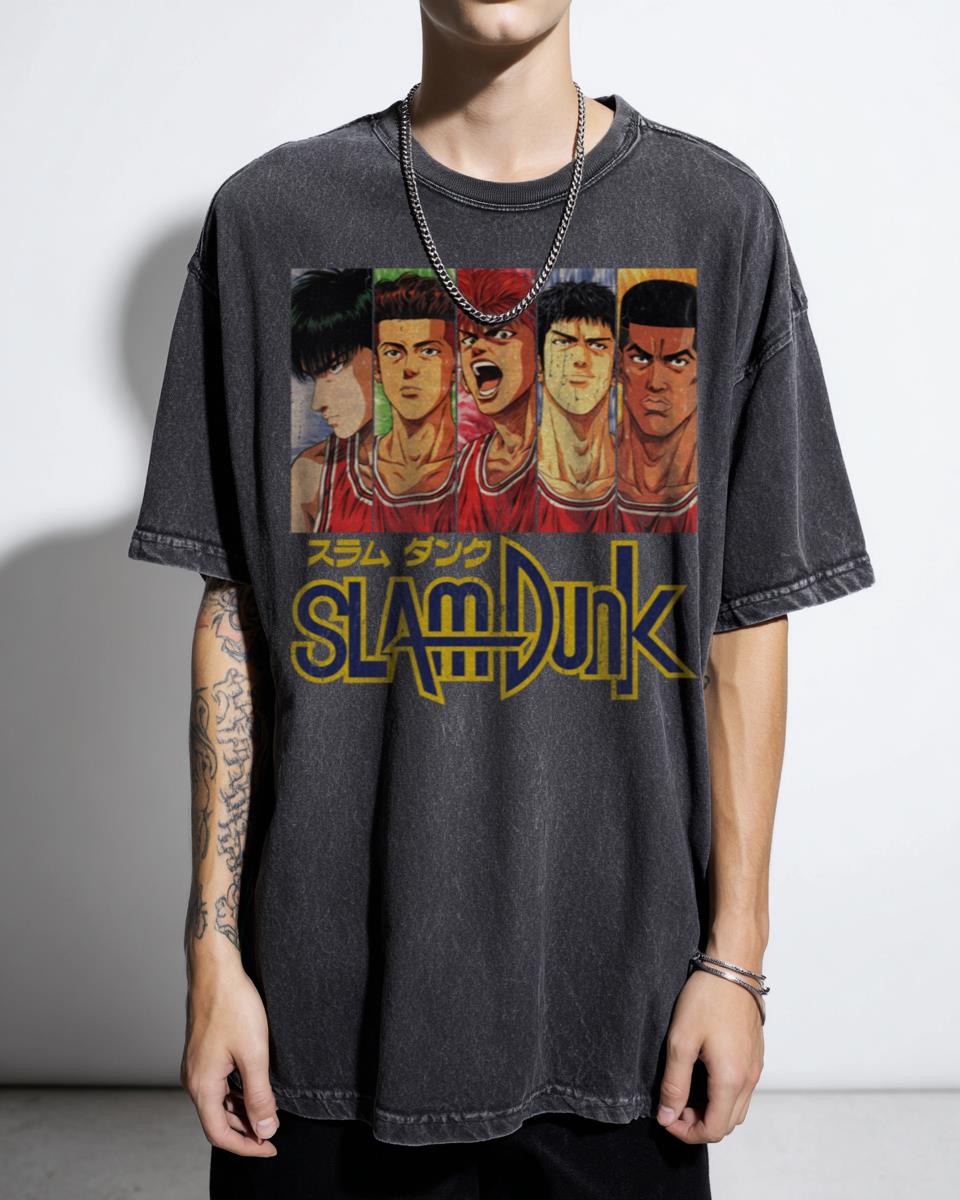 Kawaii 'Slam Dunk ALL' Japanese Basketball Anime T-Shirt - Fanart Manga Unisex
