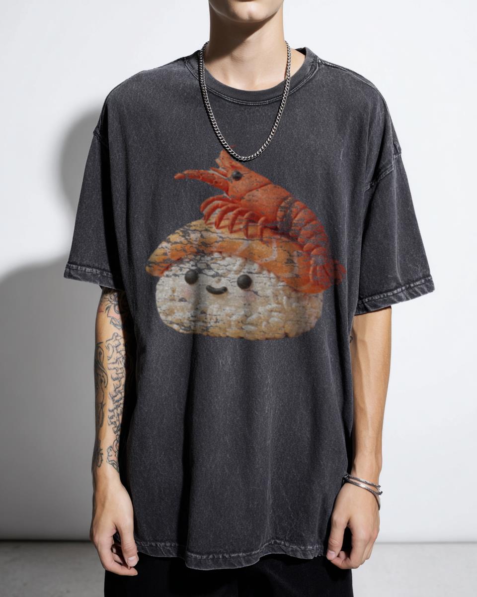 Kawaii Sushi T-Shirt | Cute Shrimp Sweetheart Food Art Tee