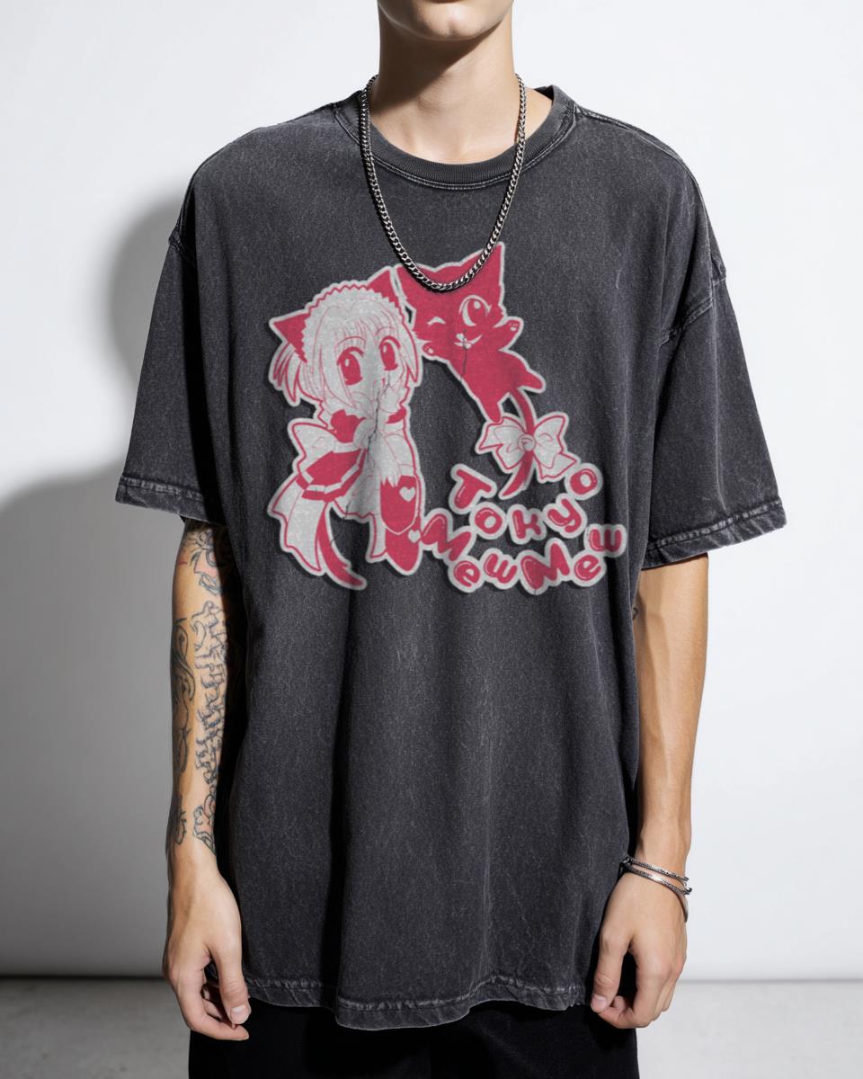 Kawaii 'Tokyo Mew Mew Furoku Style' Anime Manga T-Shirt - Retro Magical Girl