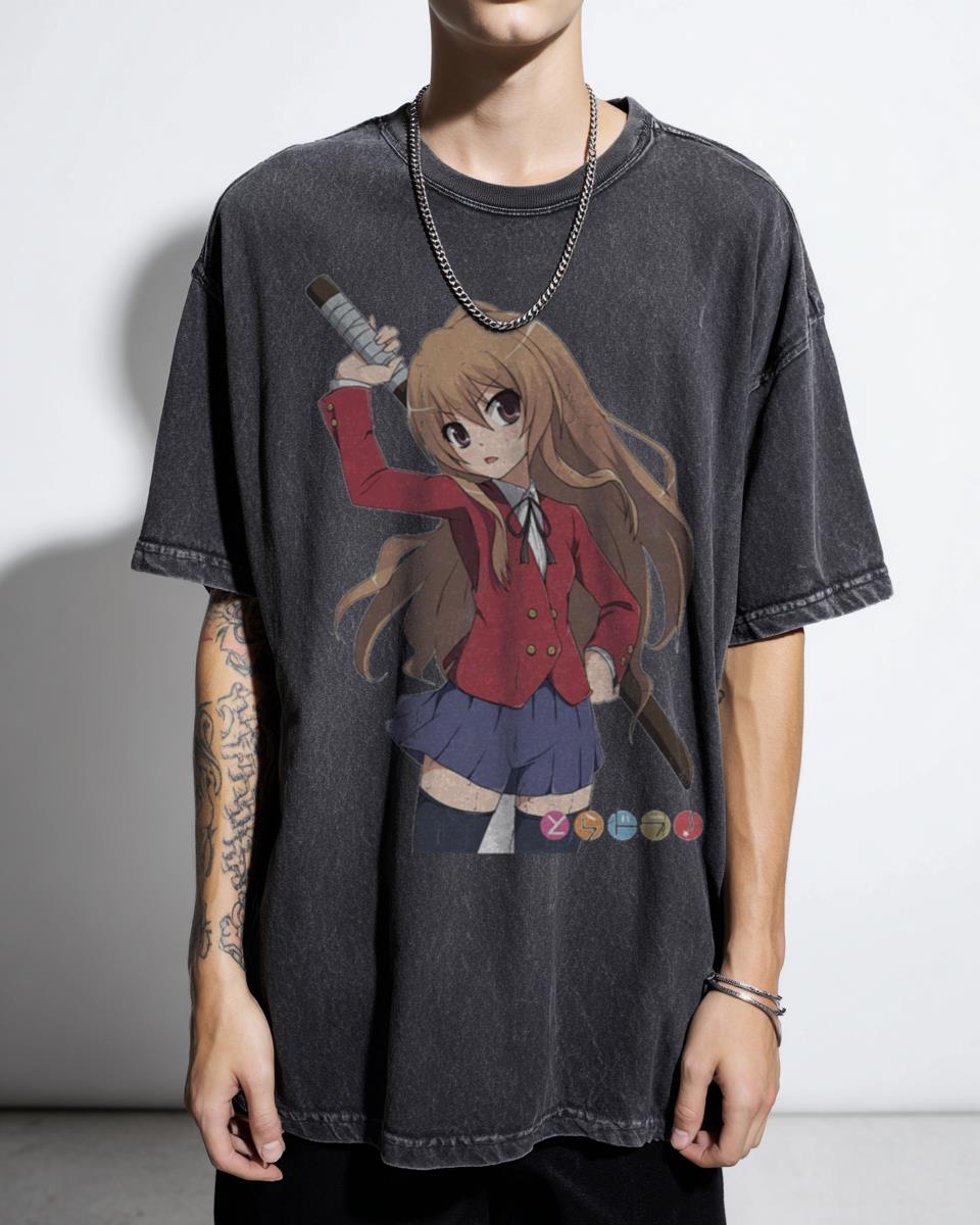 Kawaii Toradora Anime Rom-Com Taiga Aisaka Graphic T-Shirt - Romantic Manga Fan Gift