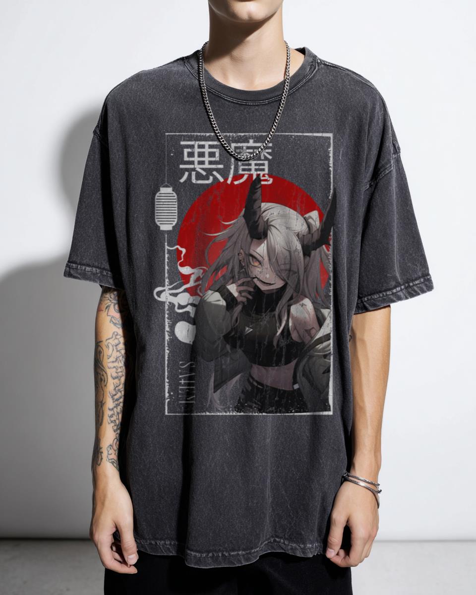 Kawaii Yukki Neko Demon Anime Egirl T-Shirt - Manga Otaku Unisex