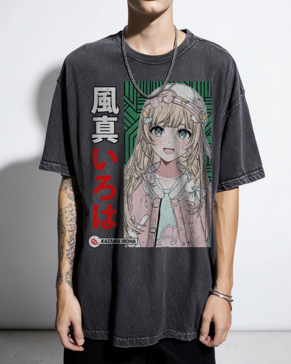 Kazama Iroha Hololive T-Shirt - VTuber HoloX Japan Fan Art