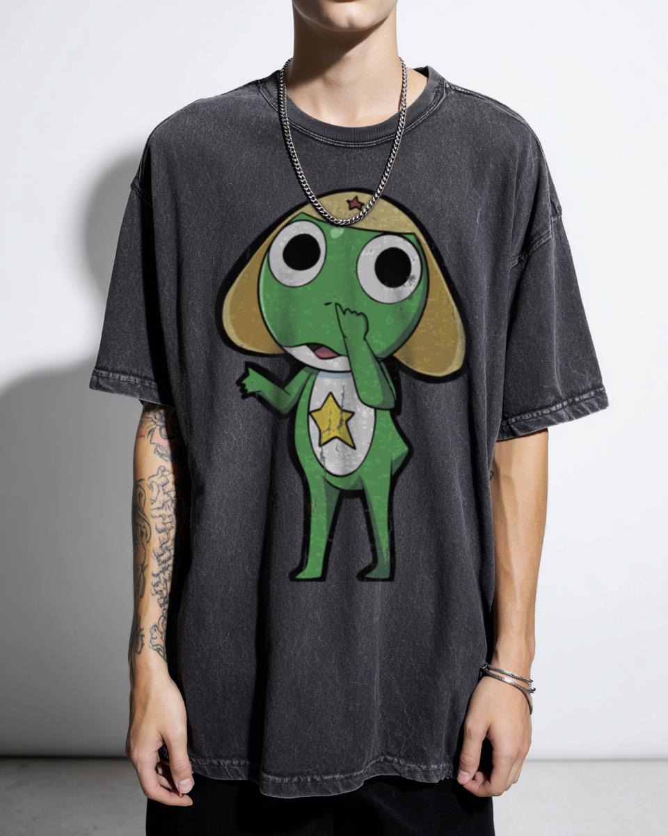 Keroro Gunso Cute Frog Anime T-Shirt - Sergeant Keroro Manga Fan Tee