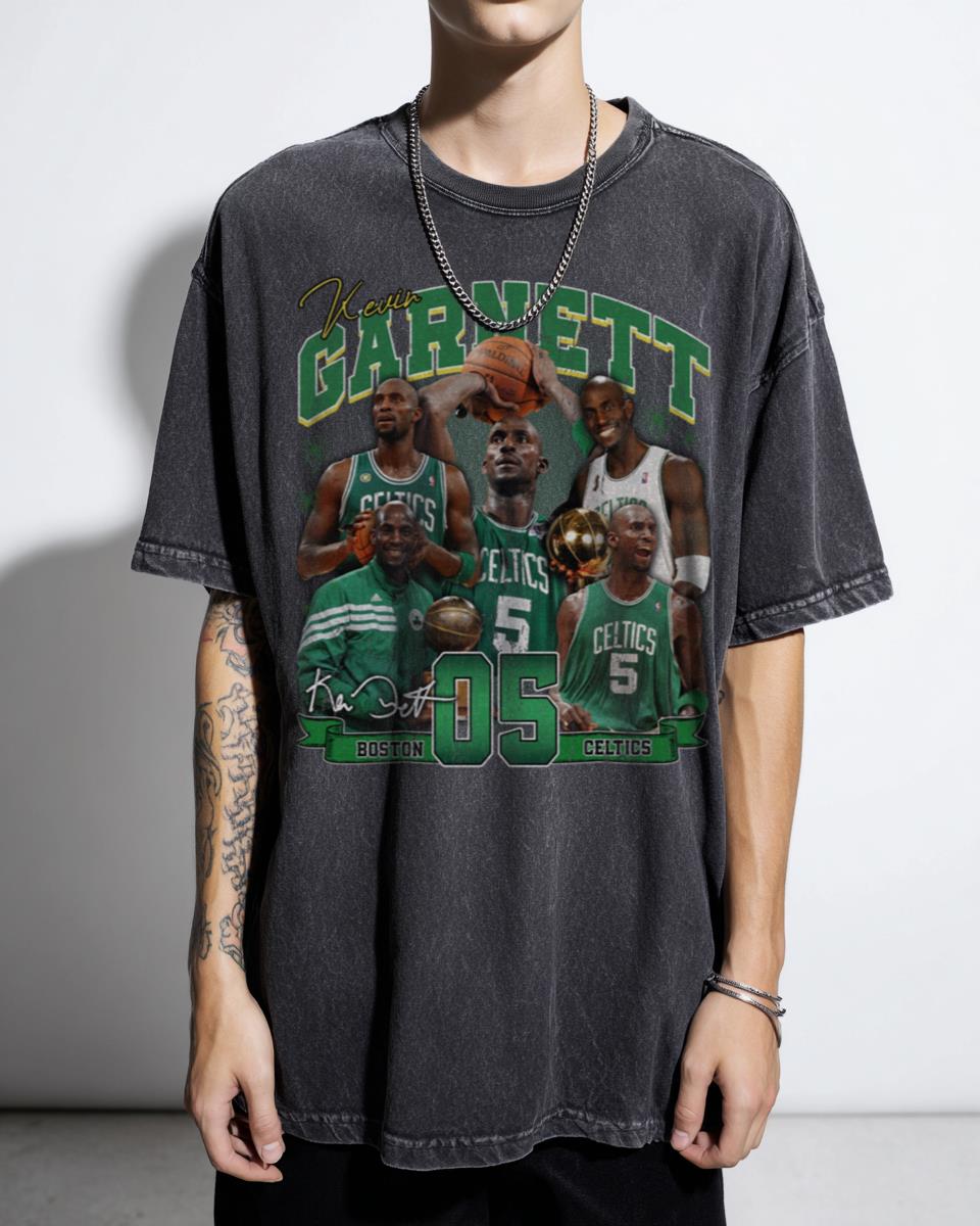 Kevin Garnett The Big Ticket Bootleg Rap Style T-Shirt - Boston Basketball Legend Vintage 90s Unisex