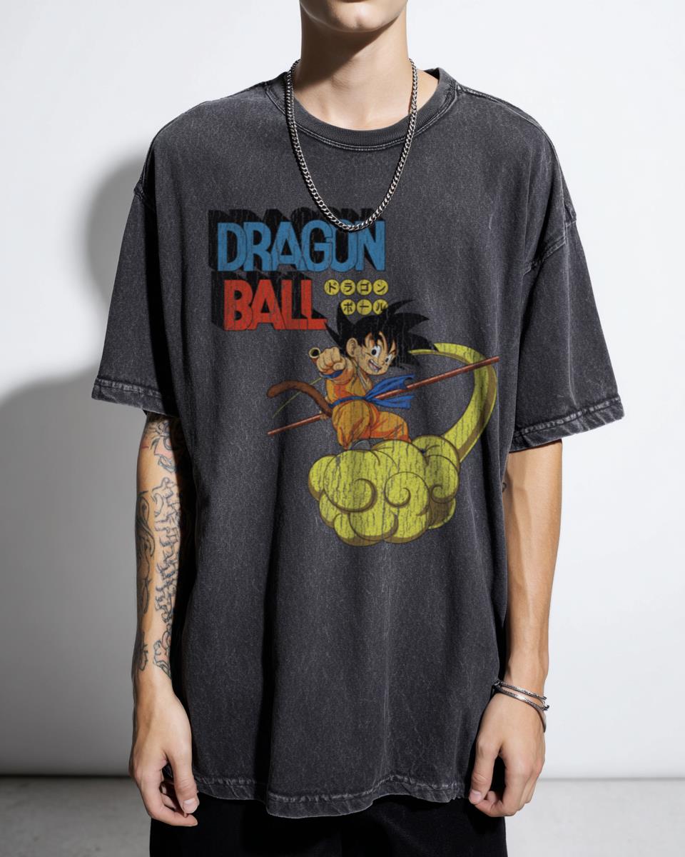 Kid Goku & Flying Nimbus T-Shirt | Classic Dragon Ball Z Anime