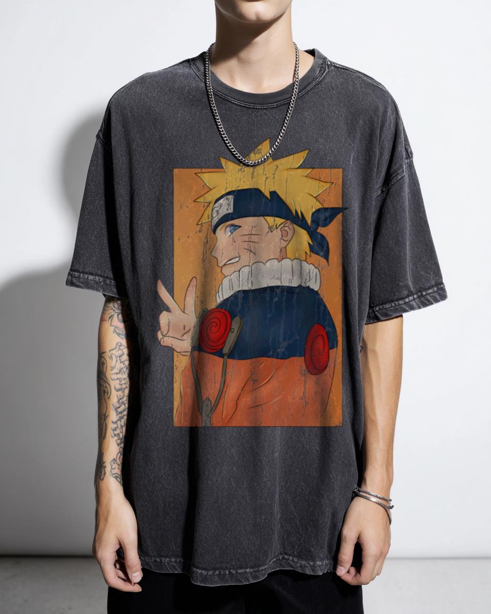Kid Naruto Uzumaki Anime T-Shirt - Classic Konoha Ninja Manga Fan Tee