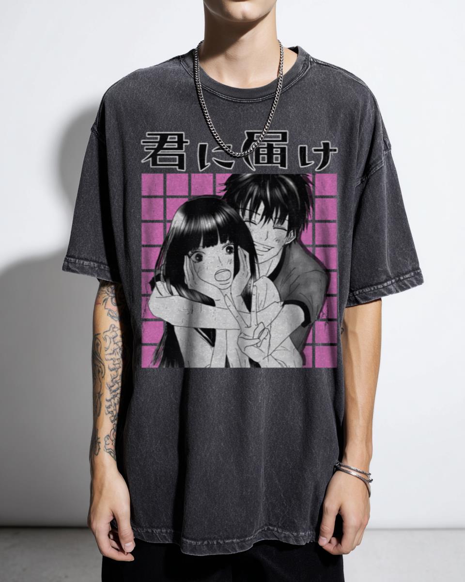 Kimi ni Todoke Romantic Anime T-Shirt - Sawako Kuronuma Manga Fan Art