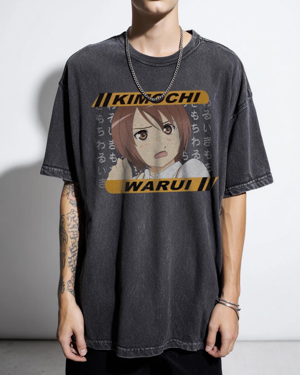 Kimochi Warui Anime Meme Comedy Graphic T-Shirt