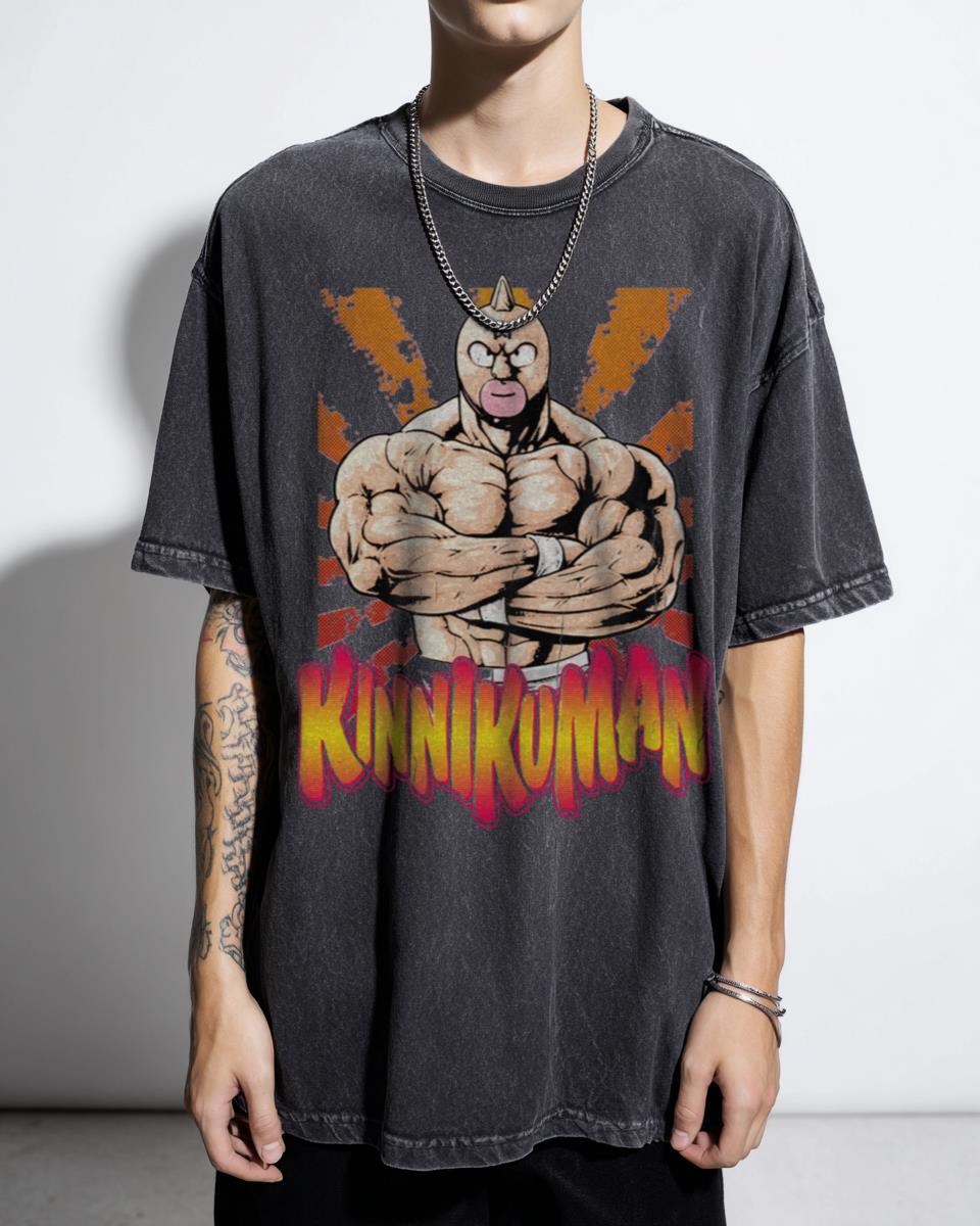 Kinnikuman Retro Wrestling Anime T-Shirt - Classic Japanese Manga Fighting Art