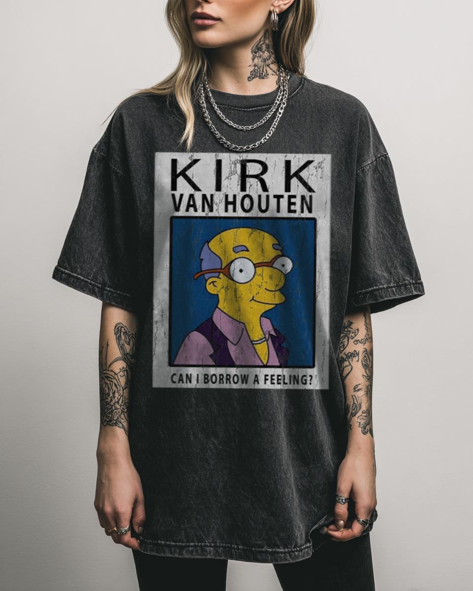 Kirk Van Houten ‘Can I Borrow a Feeling?’ Cartoon T-Shirt – The Simpsons Funny Meme