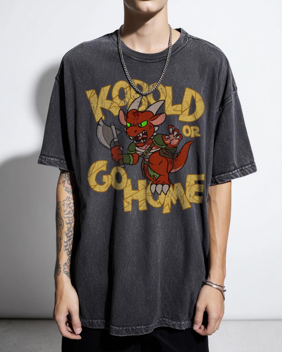 Kobold or Go Home Dungeons & Dragons T-Shirt - Funny RPG Gaming Fan Art for Unisex