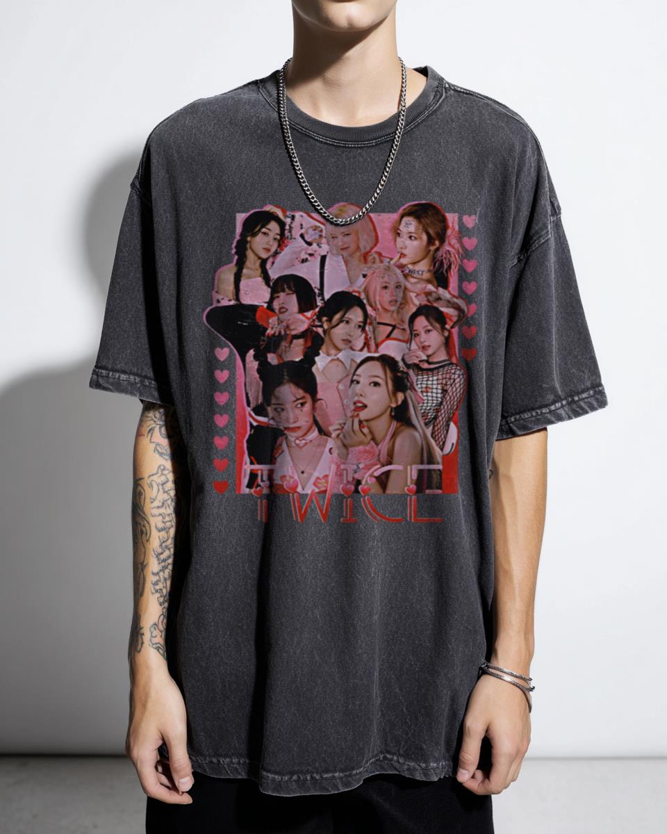 Kpop TWICE Girl Group T-Shirt | Korean Idol Fan Art Tee