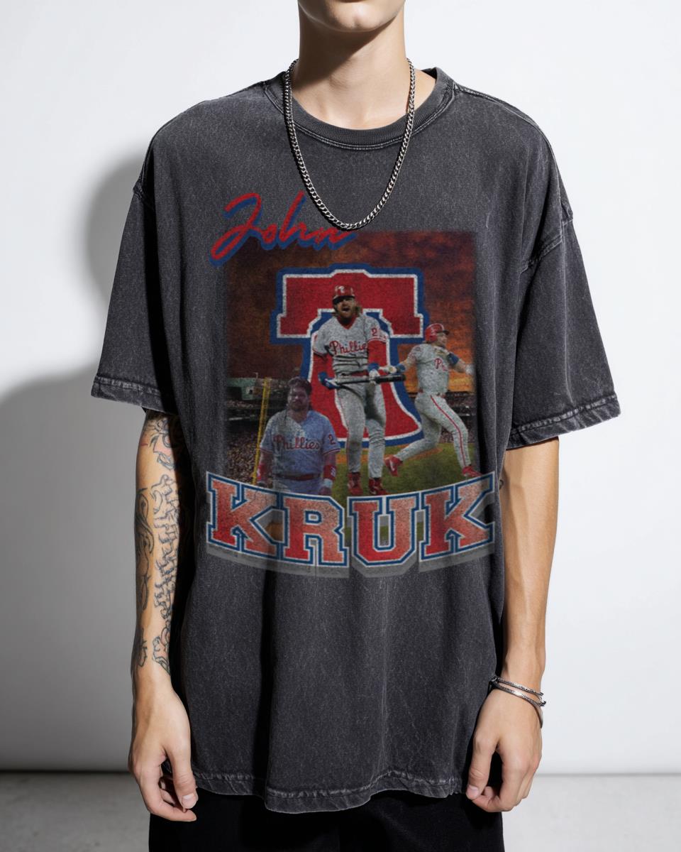 KRUK Retro Baseball T-Shirt - 80s 90s Philadelphia Sports Fan Men