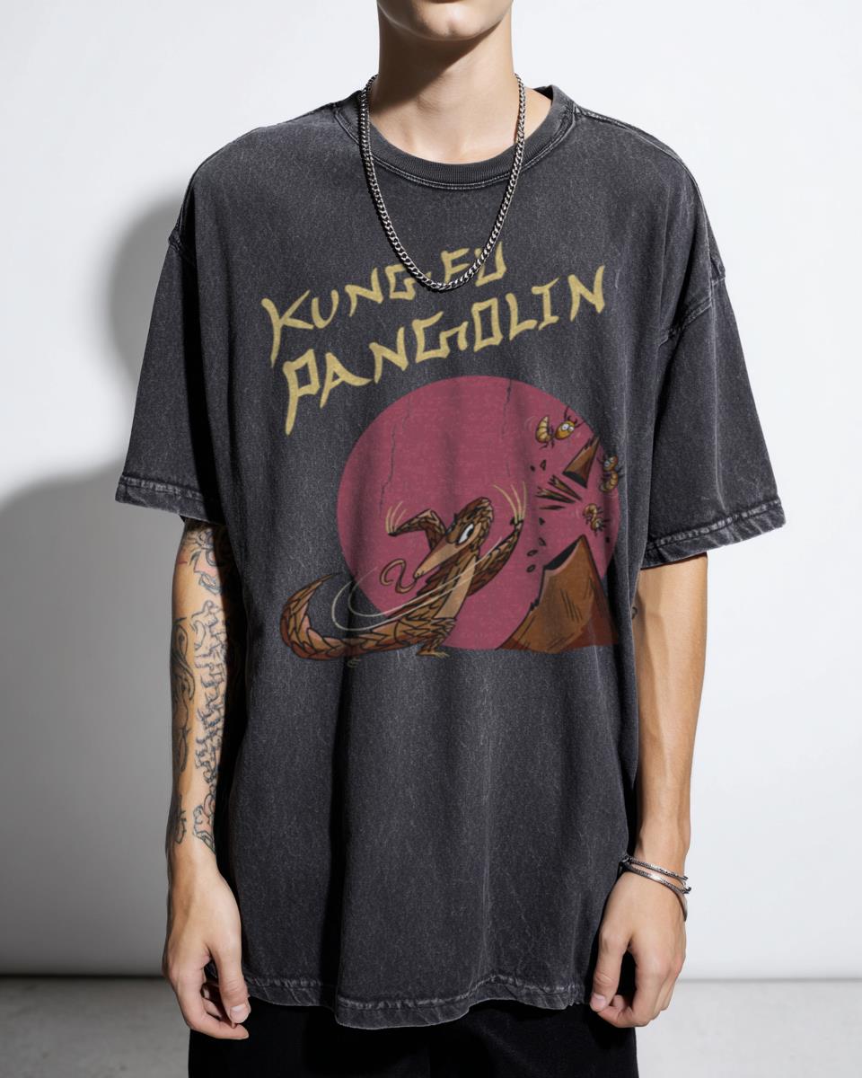 Kungfu Pangolin Martial Arts T-Shirt - Funny Animal Cartoon Wildlife