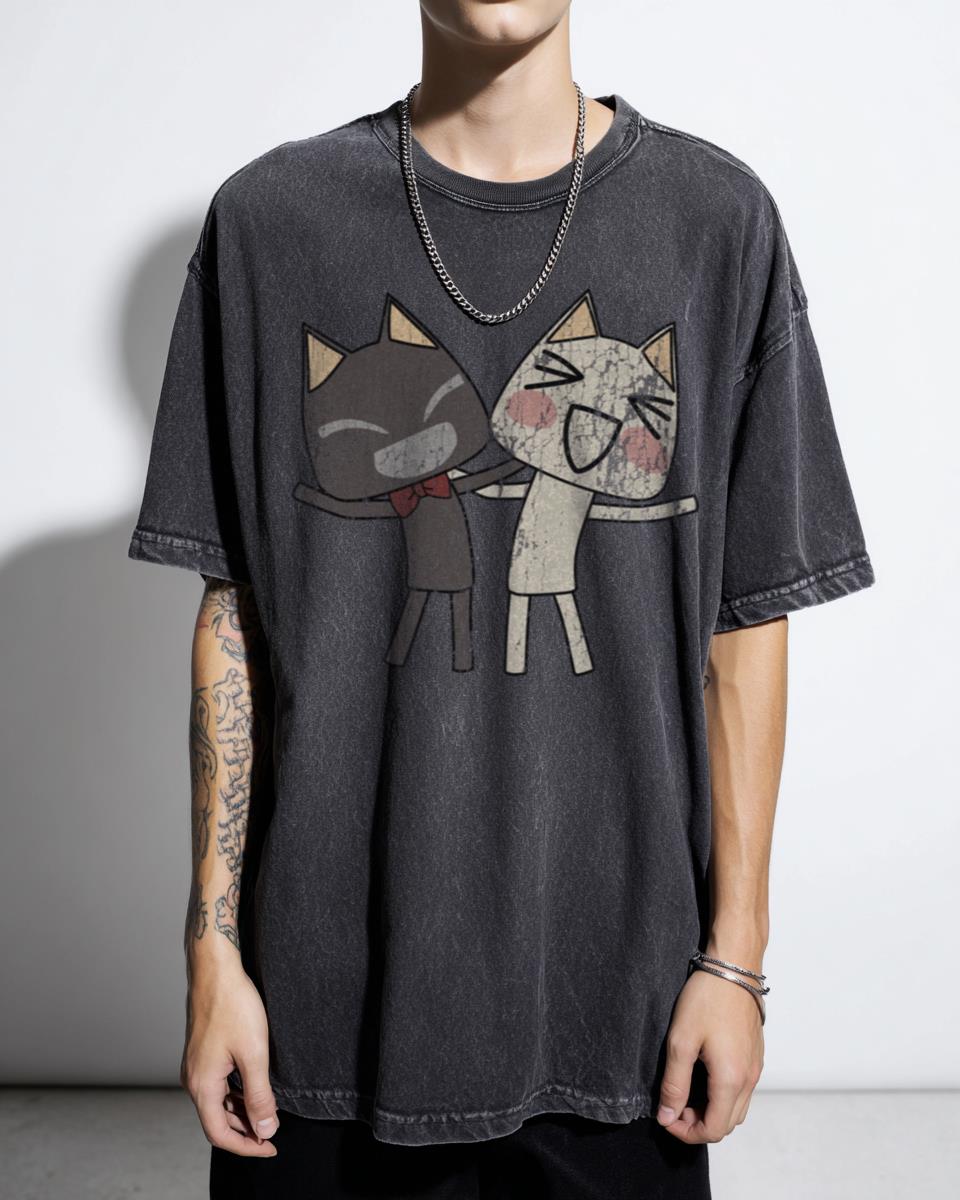 Kuro and Toro T-Shirt | Doko Demo Issyo Y2K Anime Tee
