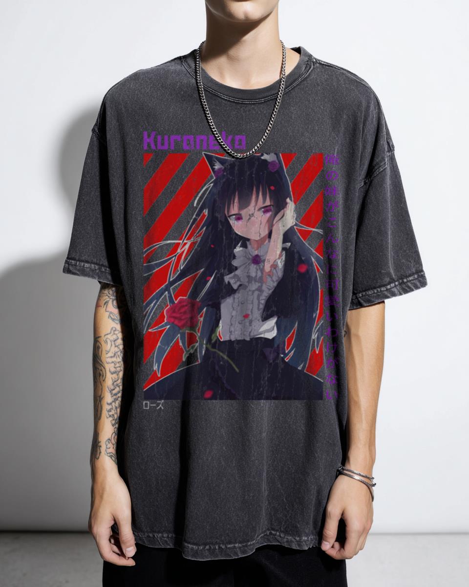 Kuroneko Oreimo Anime Girl Neko T-Shirt - Kawaii Manga Waifu Art